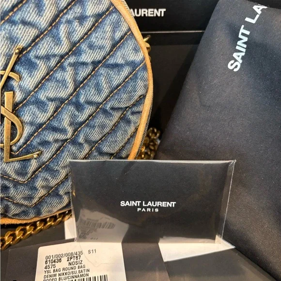 YSL Saint Laurent Denim Rodeo Crossbody Bag - Picture 2 of 7